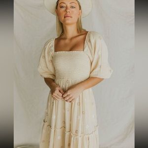 Free People Dahlia embroidered maxi dress